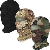 Pasamontañas de camuflaje para cara completa, paquete de 3 pasamontañas, protección UV para hombres y mujeres